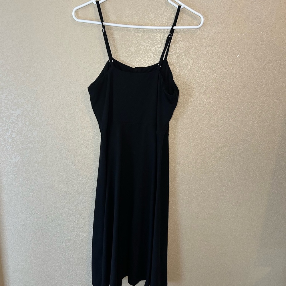 Summer Black Button-Down Midi Dress - Picture 4 of 6